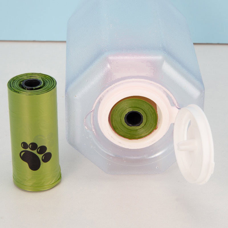 3-in-1 Portable Dog Water Bottle with Food Feeder and Portable Bag Holder