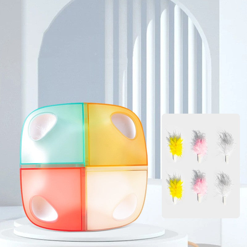 Automatic and Rechargeable Feather Teasing Cat Toy