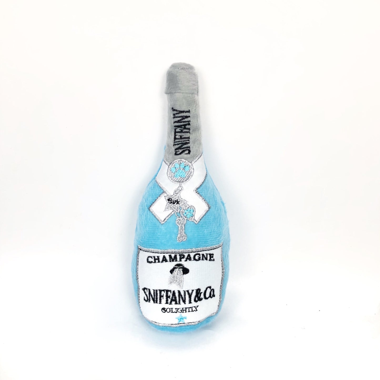 Squeaky Champagne Dog Toy