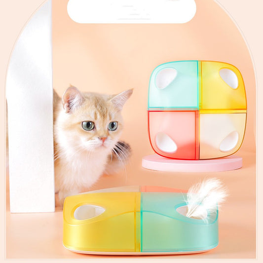 Automatic and Rechargeable Feather Teasing Cat Toy